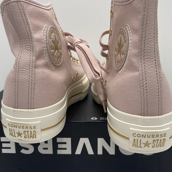 Converse WMNS CTAS LIFT HI
FLUSH STONE/EGRET/GOLD A10431C Platforms Sneakers - Picture 13 of 16